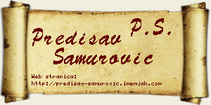 Predisav Samurović vizit kartica